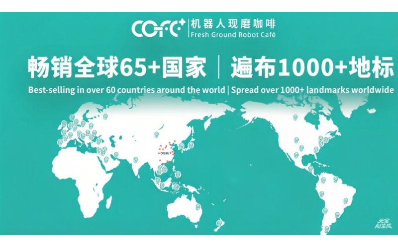 全能冠军&middot; 第7代机器人咖啡馆COFE+亮相福州万达广场Universal Champion &middot; 7th Generation Robot Cafe COFE+Debuts at Wanda Plaza in Fuzhou