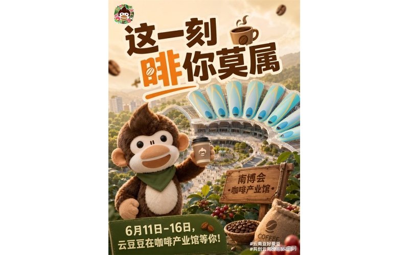&ldquo;云豆豆&rdquo;邀你打卡南博会 5种玩法感受云南咖啡魅力Yundoudou invites you to check in at the South China International Fair and experience the charm of Yunnan coffee with 5 different gameplay options