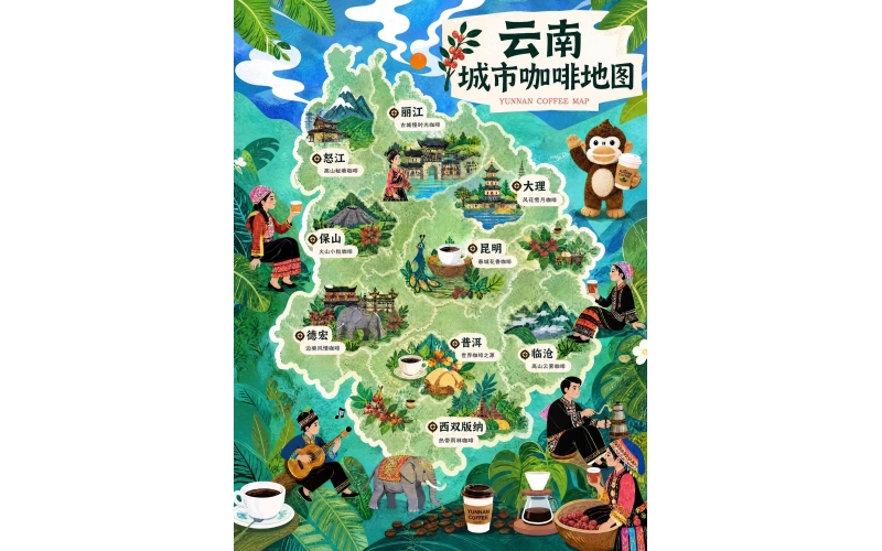 青春AI唱响云咖！&ldquo;云南城市咖啡地图&rdquo;主题曲首发Youth AI sings cloud coffee! The theme song of "Yunnan City Coffee Map" was first released